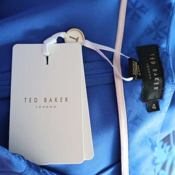 NWT Ted Baker Zettah Pleated Culotte Pants in Blue - Picture 16 of 16